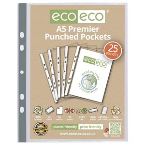 Eco Eco A5 Recycled Bag 25 Premier Multi Punched Pockets